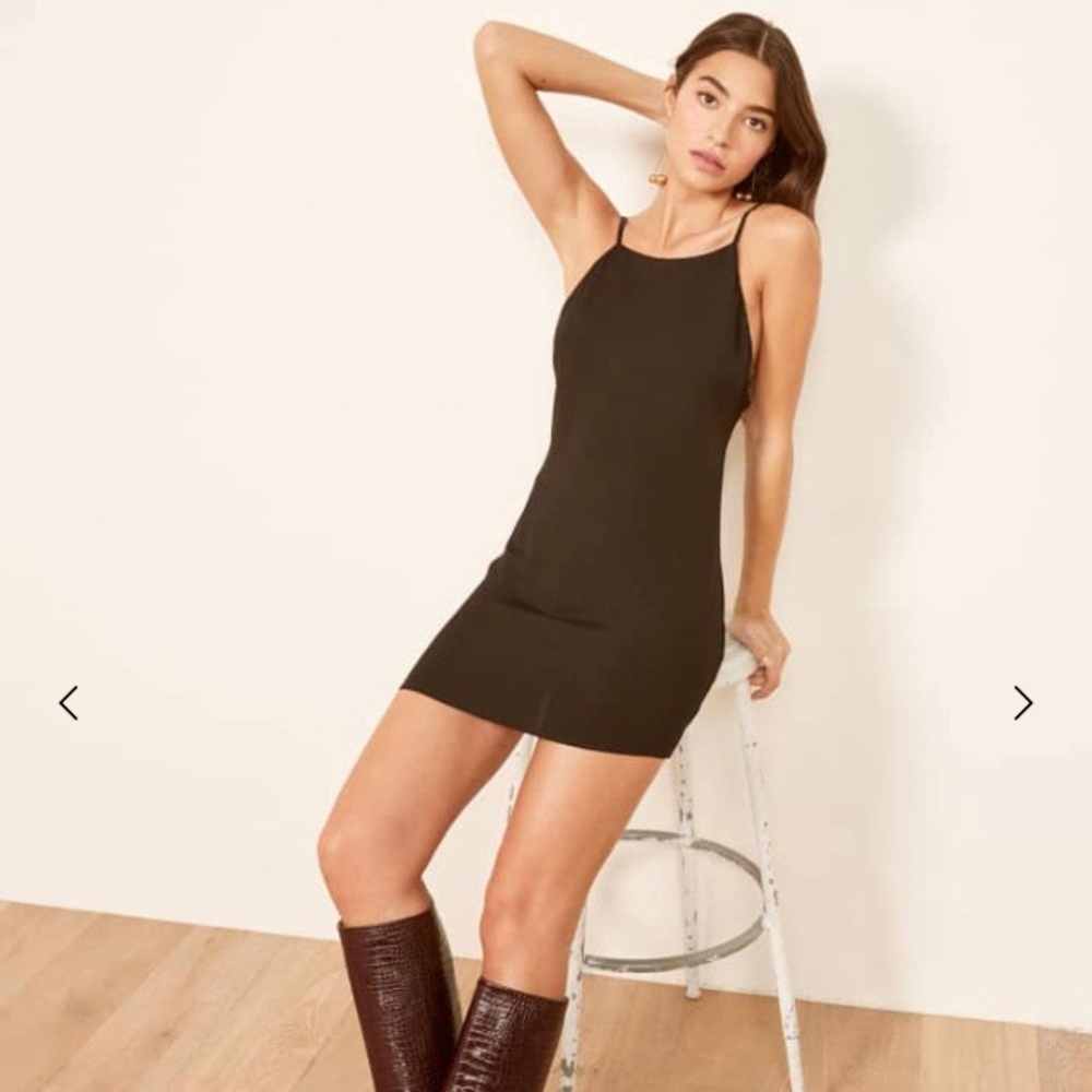 Reformation Black Mini Dress